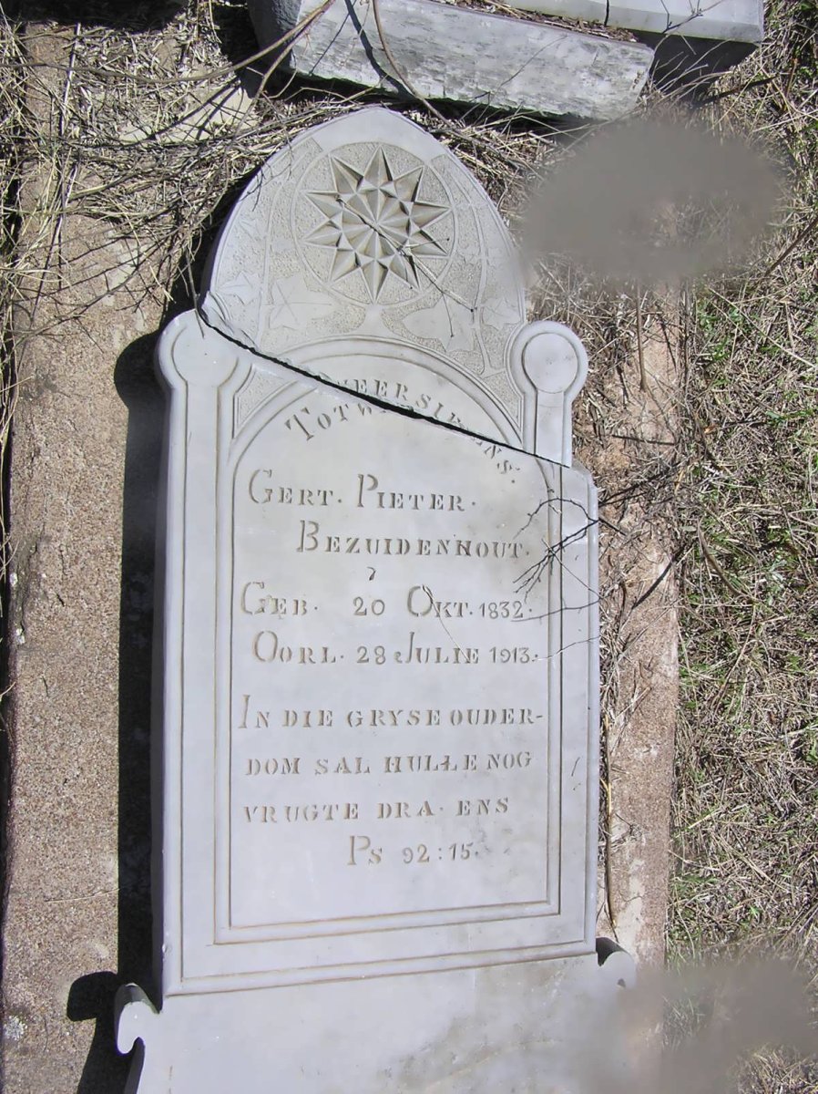 BEZUIDENHOUT Gert Pieter 1832-1913