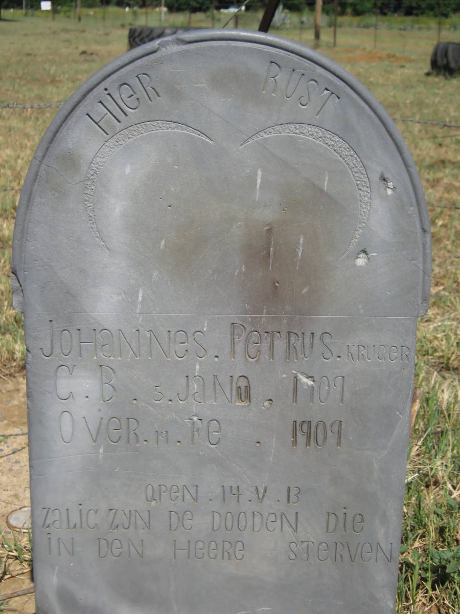 KRUGER Johannes Petrus 1909-1909