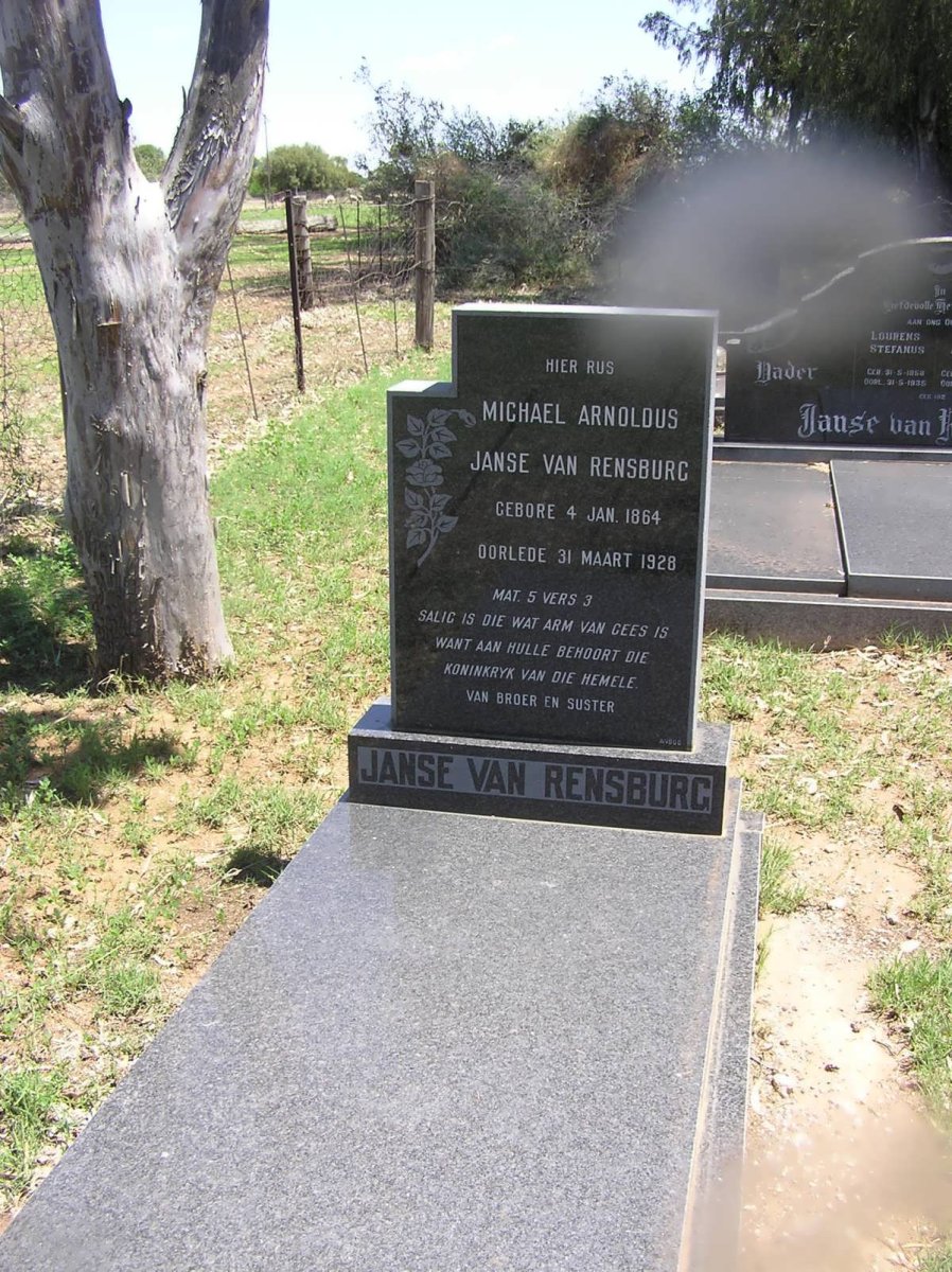 RENSBURG Michael Arnoldus, Janse van 1864-1928