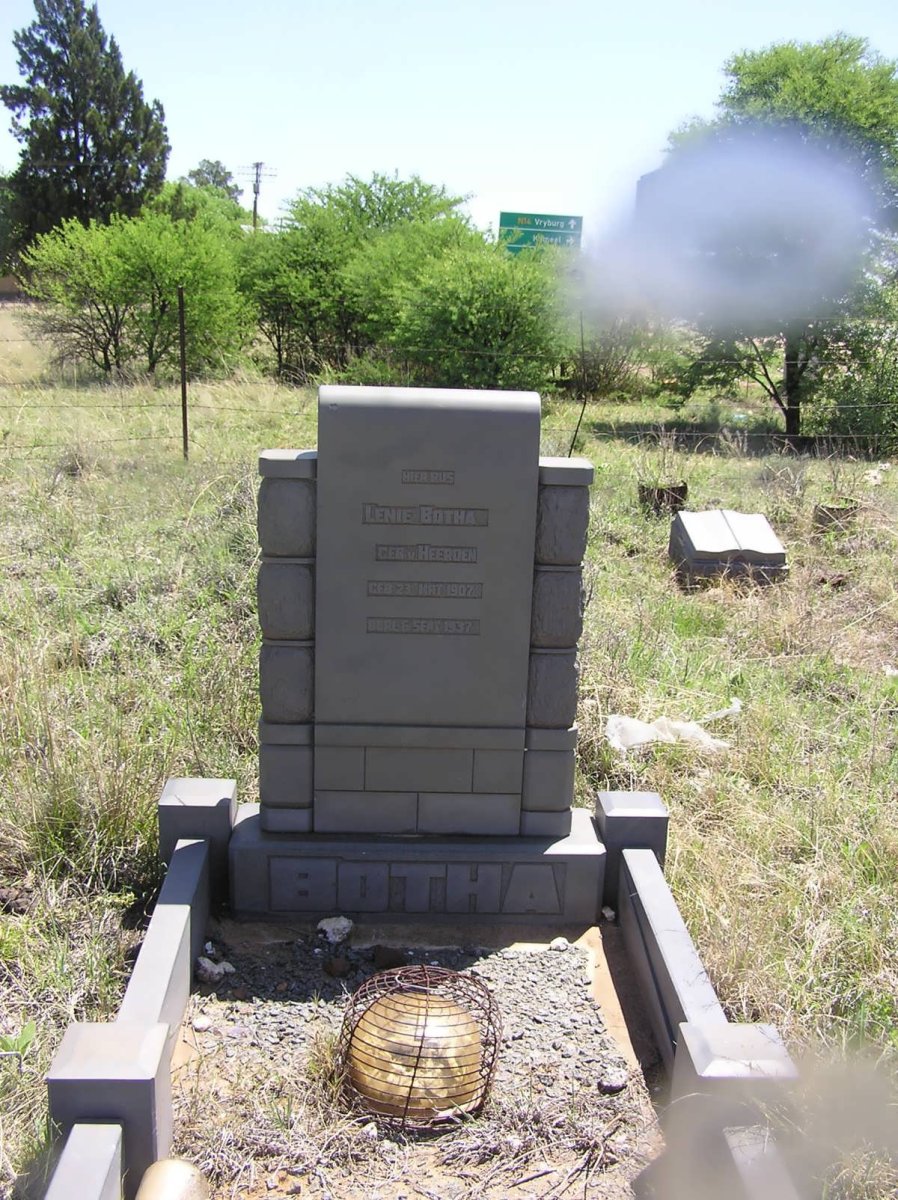 BOTHA Lenie nee v. HEERDEN 1907-1937