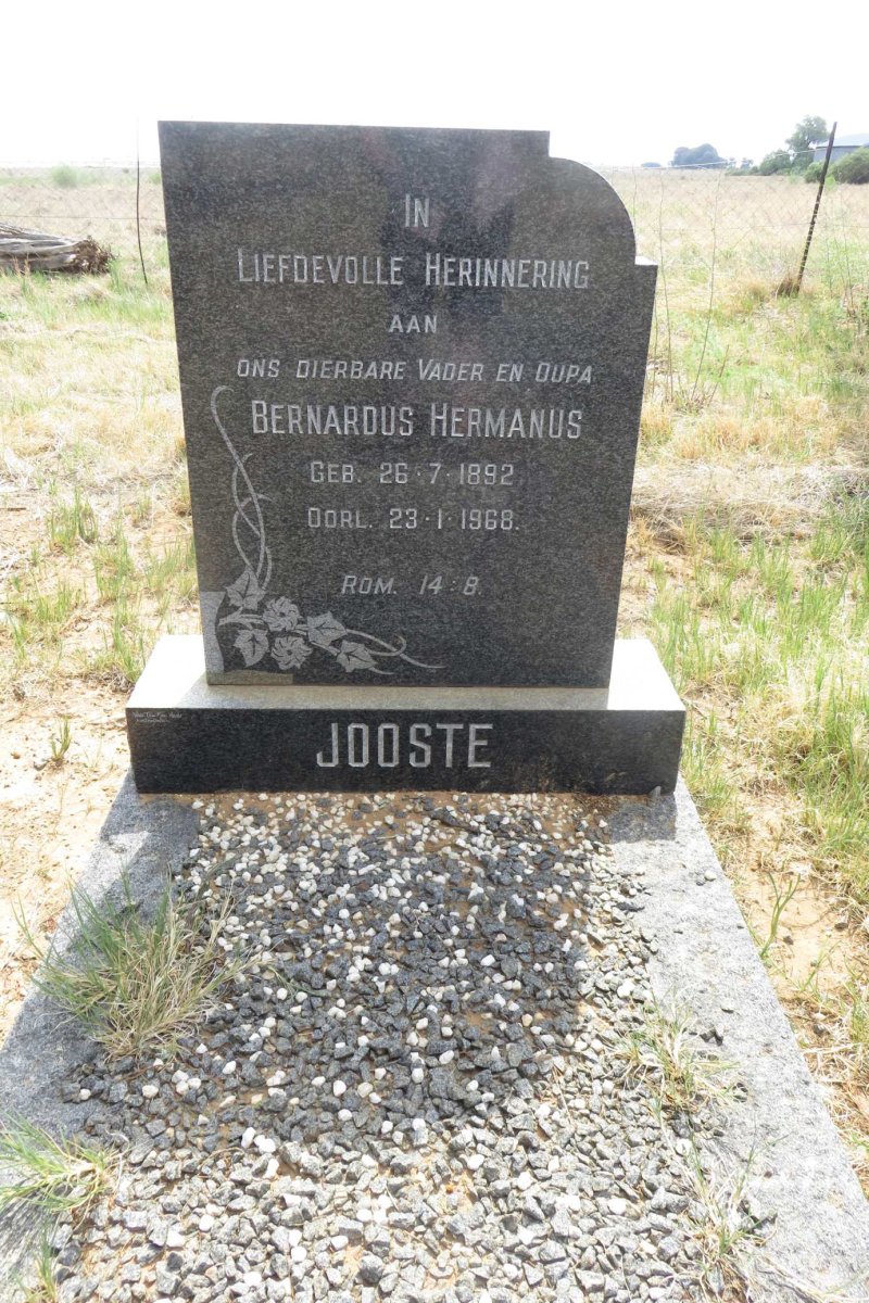 JOOSTE Bernardus Hermanus 1892-1968
