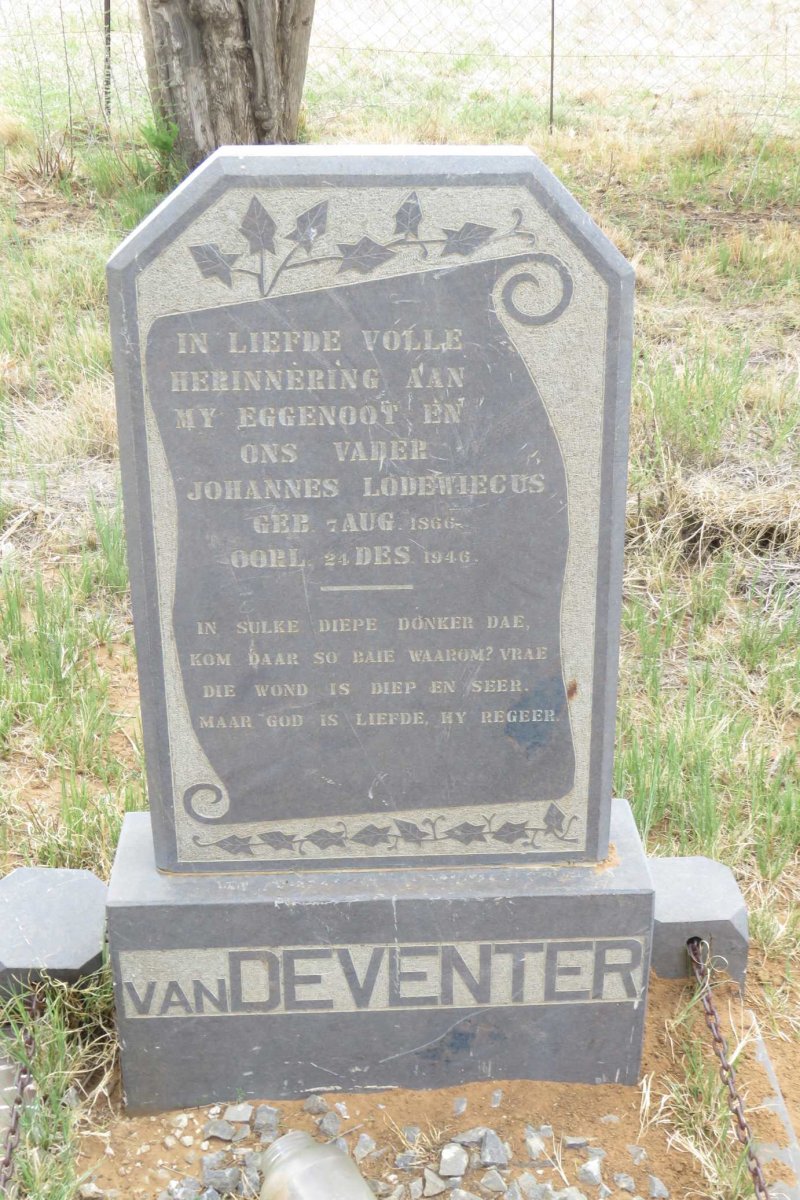 DEVENTER Johannes Lodewiecus, van 1866-1946