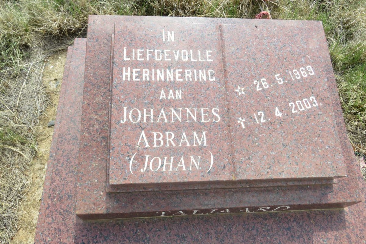 TALJAARD Johannes Abram 1969-2003