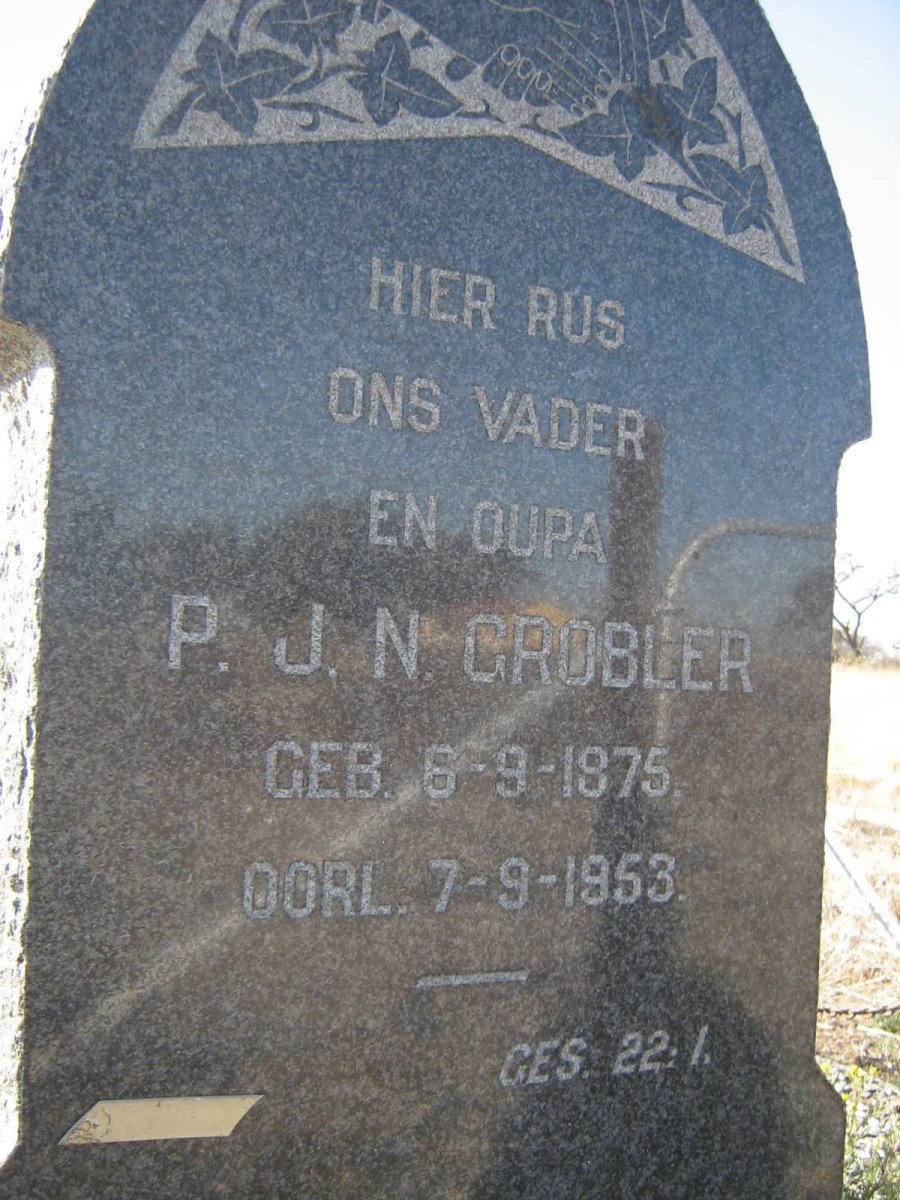 GROBLER P.J.N. 1875-1953