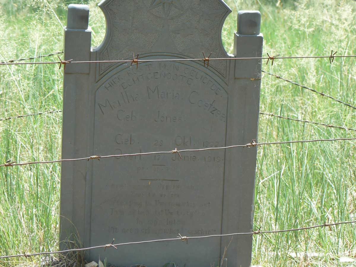 COETZEE Martha Maria nee JONES 1832-1919