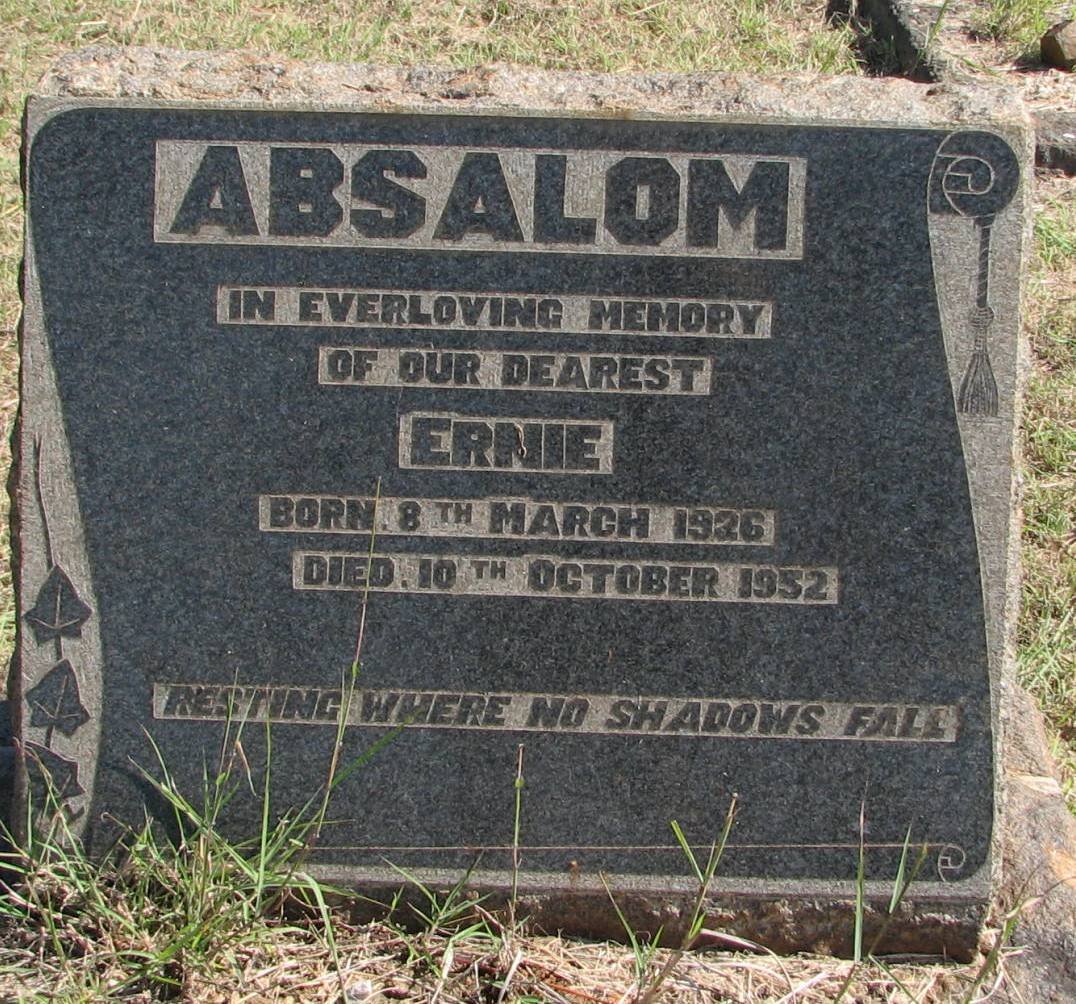 ABSALOM Ernie 1926-1952