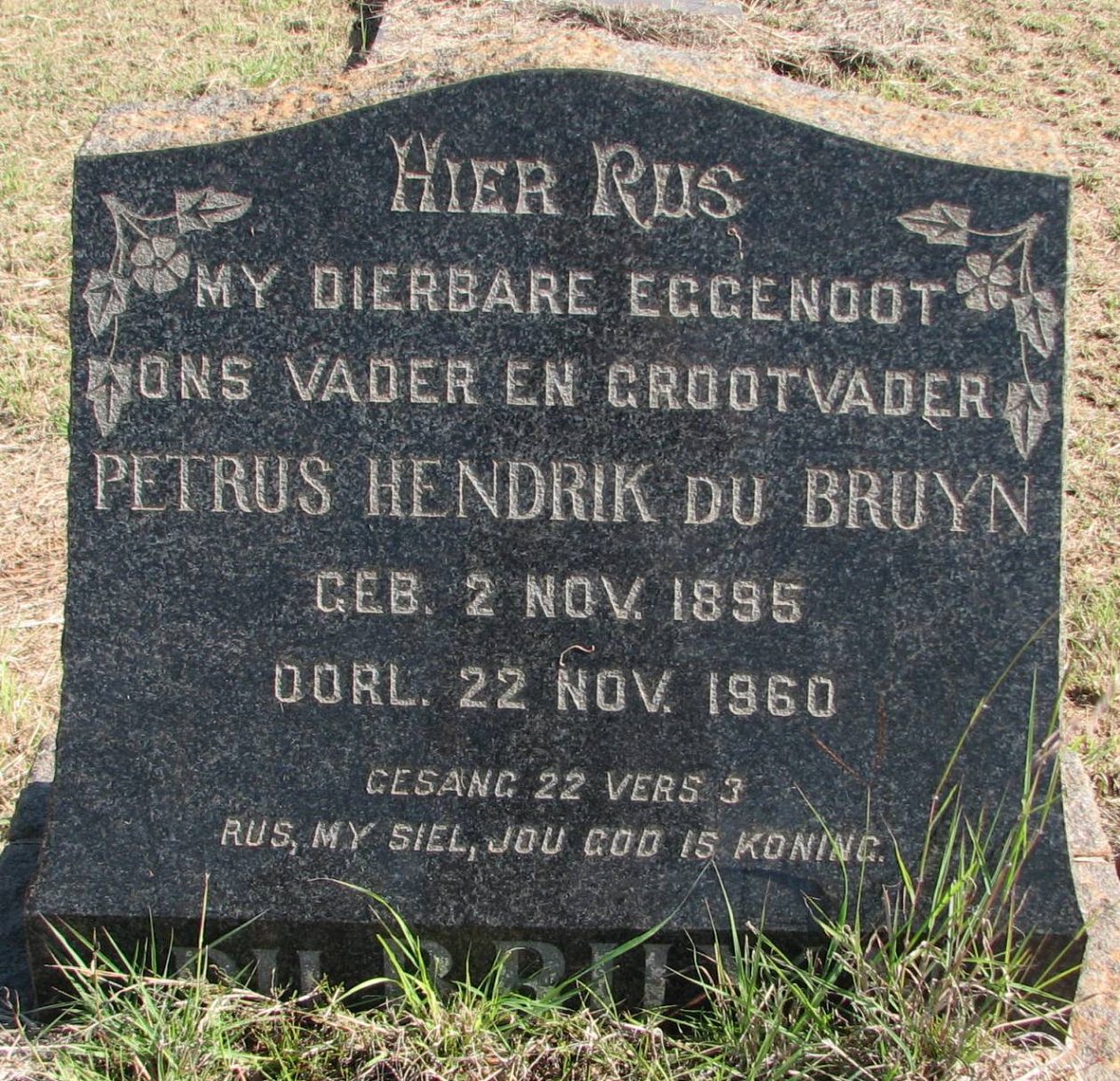 BRUYN Petrus Hendrik, du 1895-1960