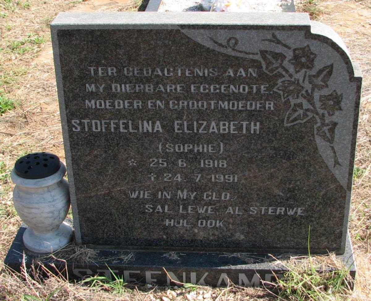 STEENKAMP Stoffelina Elizabeth 1918-1991