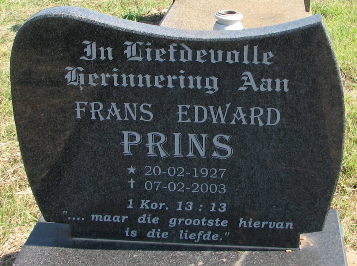 PRINS Frans Edward 1927-2003