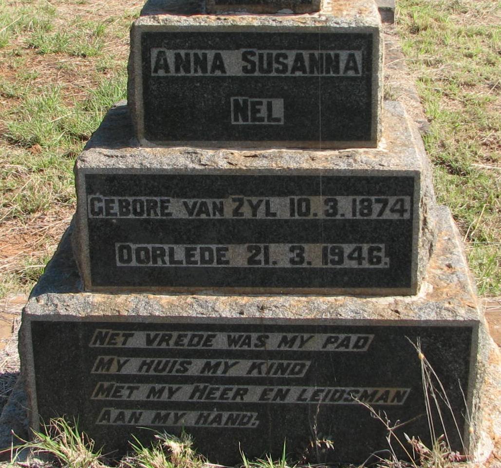 NEL Anna Susanna nee van ZYL 1874-1946