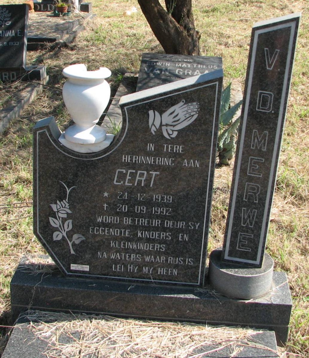 MERWE Gert, V.D. 1939-1992