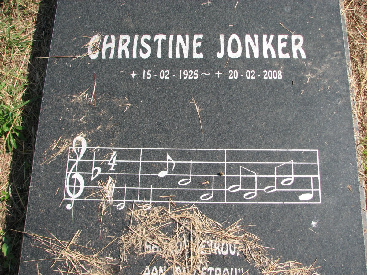 JONKER Christine 1925-2008