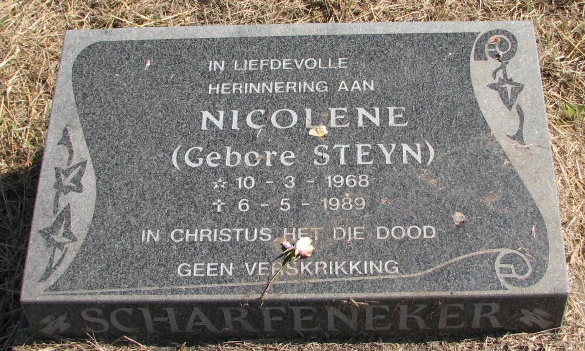 SCHARFENEKER Nicolene nee STEYN 1968-1989