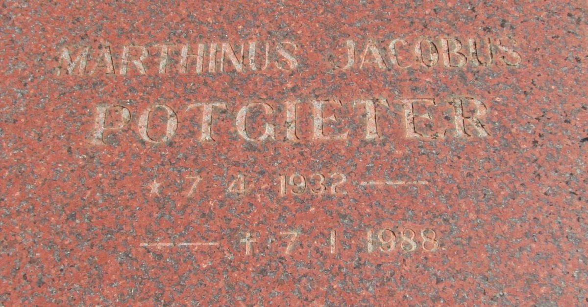 POTGIETER Marthinus Jacobus 1932-1988