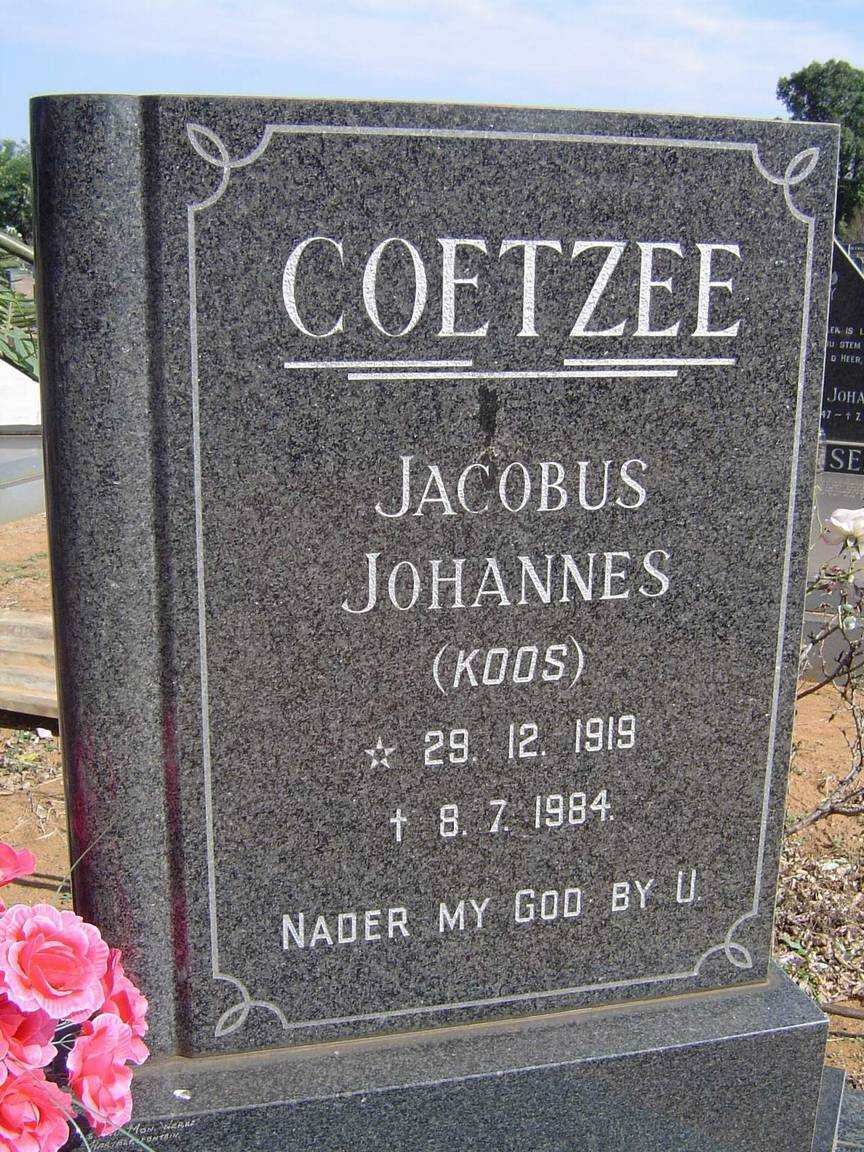 COETZEE Jacobus Johannes 1919-1984