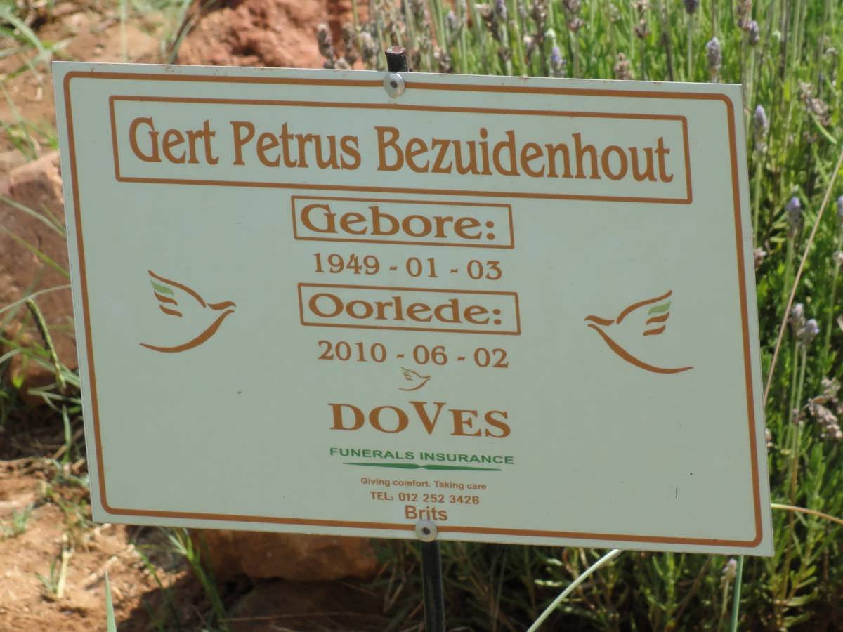 BEZUIDENHOUT Gert Petrus 1949-2010