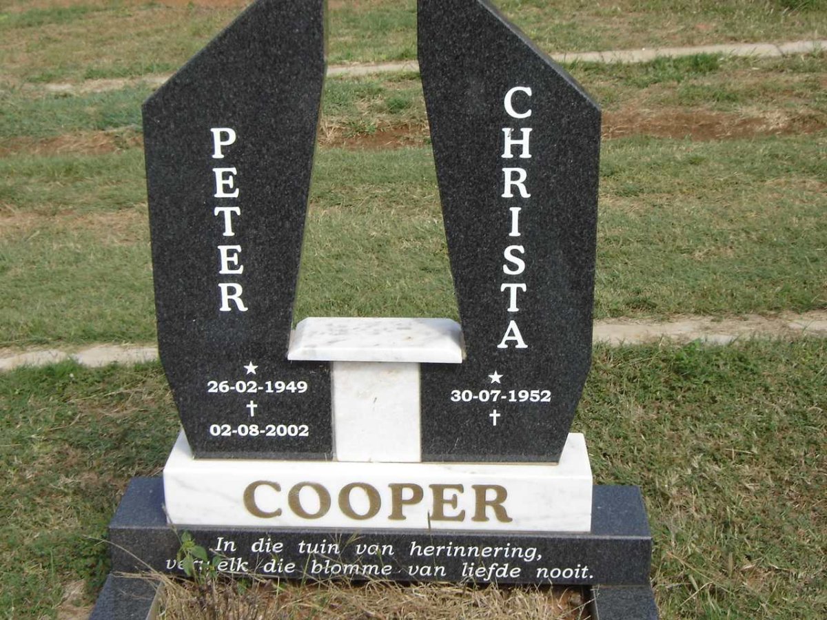 COOPER Peter 1949-2002 &amp; Christa 1952-