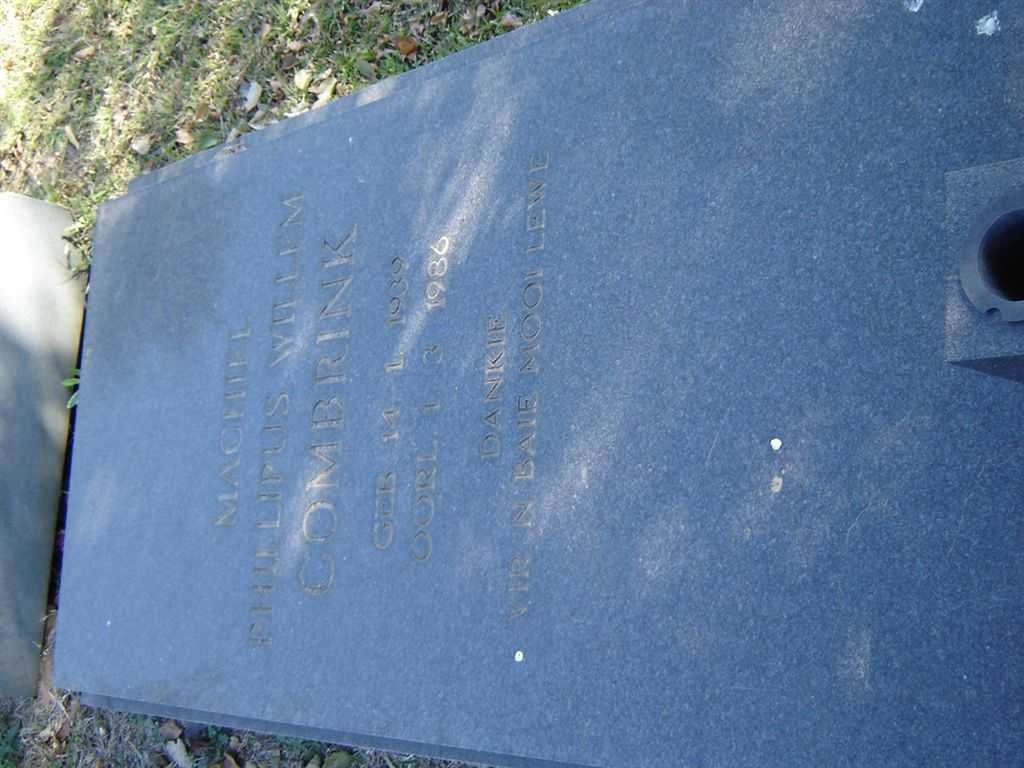 COMBRINK Machiel Phillipus Willem 1939-1986