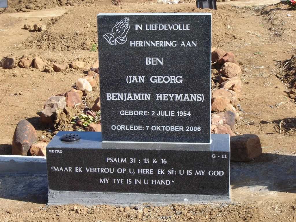 HEYMANS Ian Georg Benjamin 1954-2006