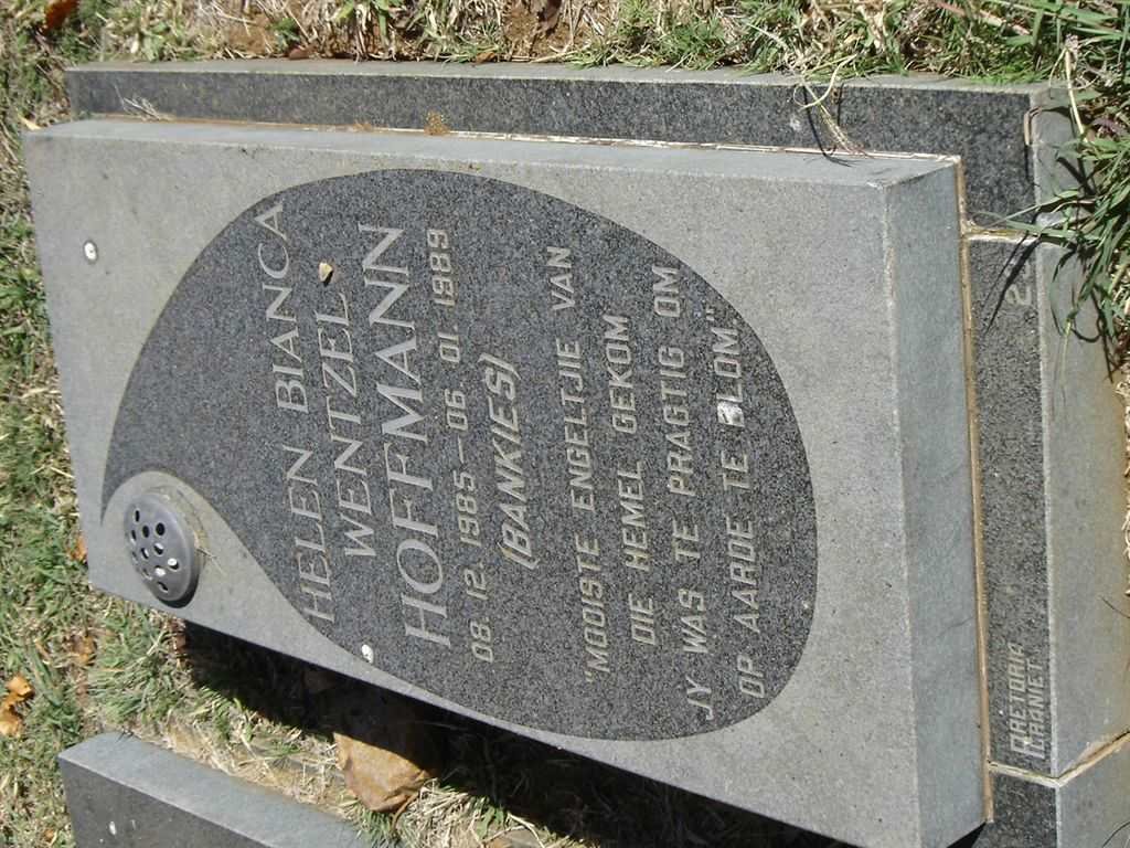 HOFFMANN Helen Bianca Wentzel 1985-1989