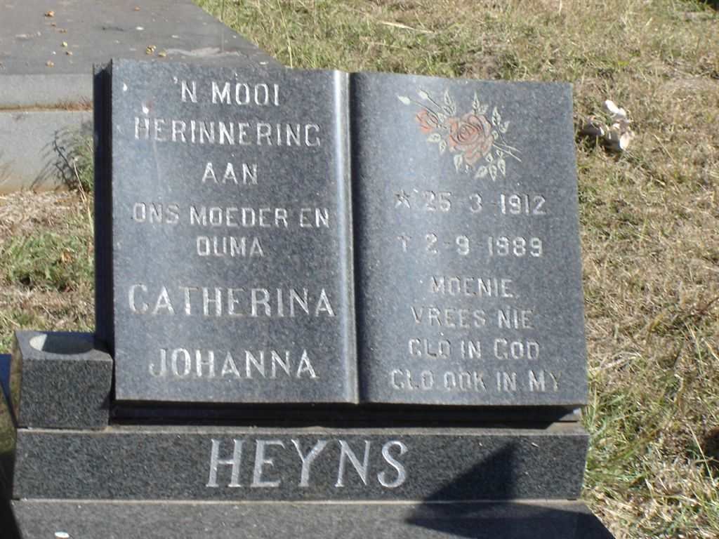 HEYNS Catharina Johanna 1912-1989