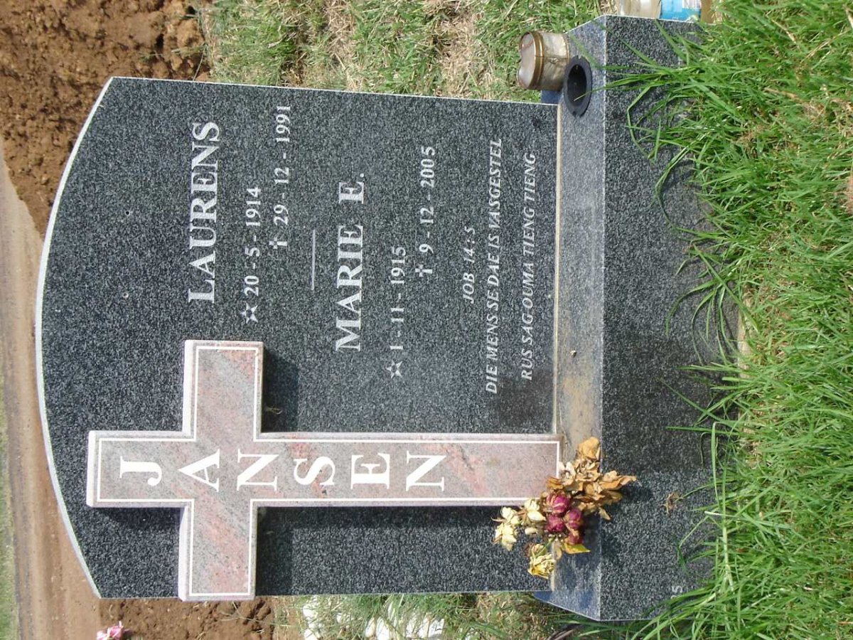 JANSEN Laurens 1914-1991 &amp; Marie E. 1915-2005