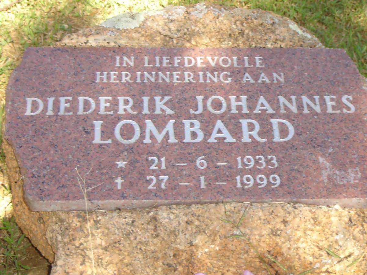 LOMBARD Diederik Johannes 1933-1999