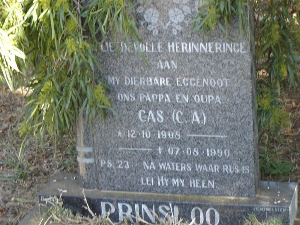 PRINSLOO C.A. 1908-1990