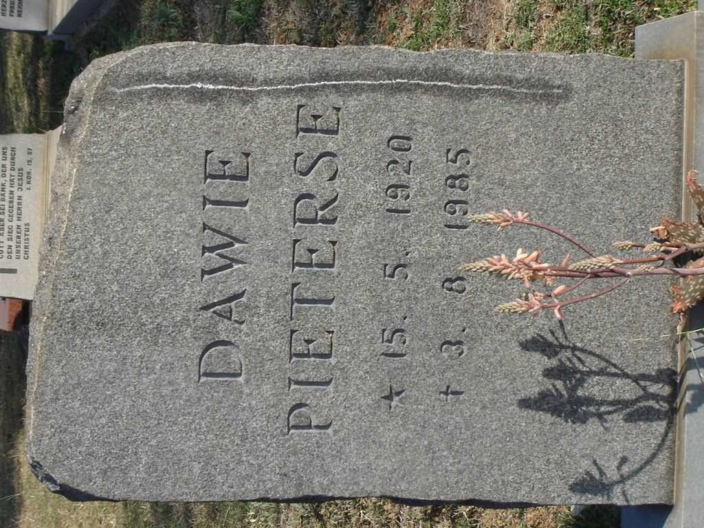 PIETERSE Dawie 1920-1985
