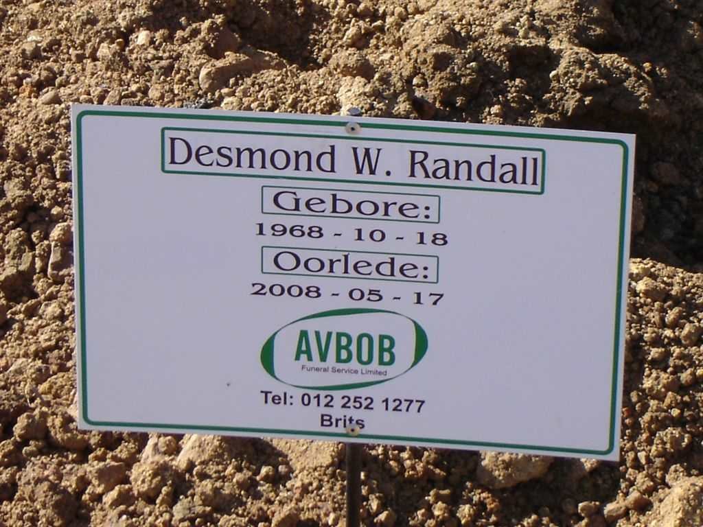 RANDALL Desmond W. 1968-2008