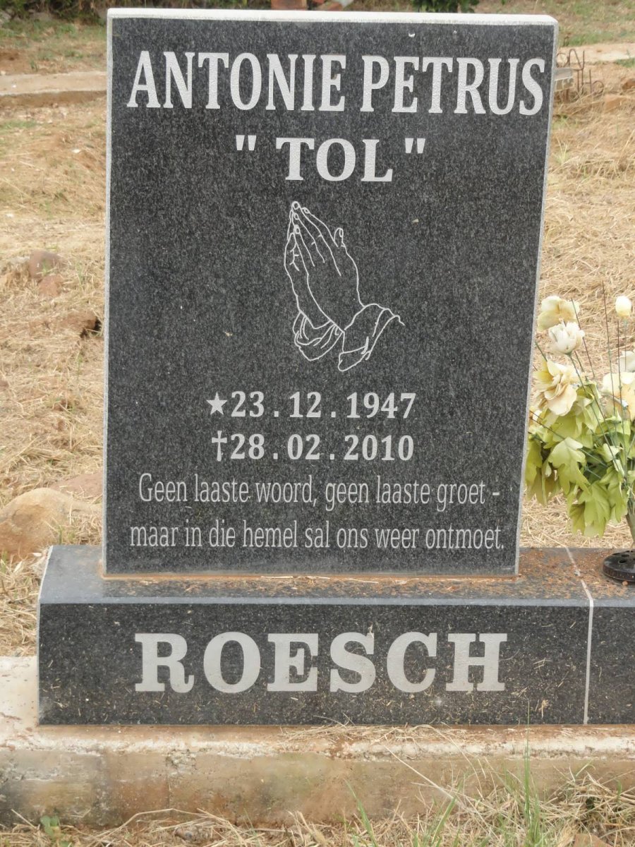 ROESCH Antonie Petrus 1947-2010