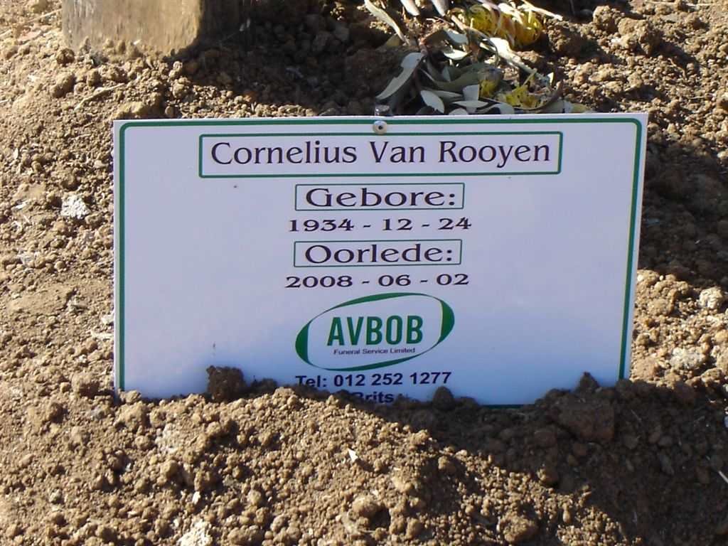 ROOYEN Cornelius, van 1934-2008