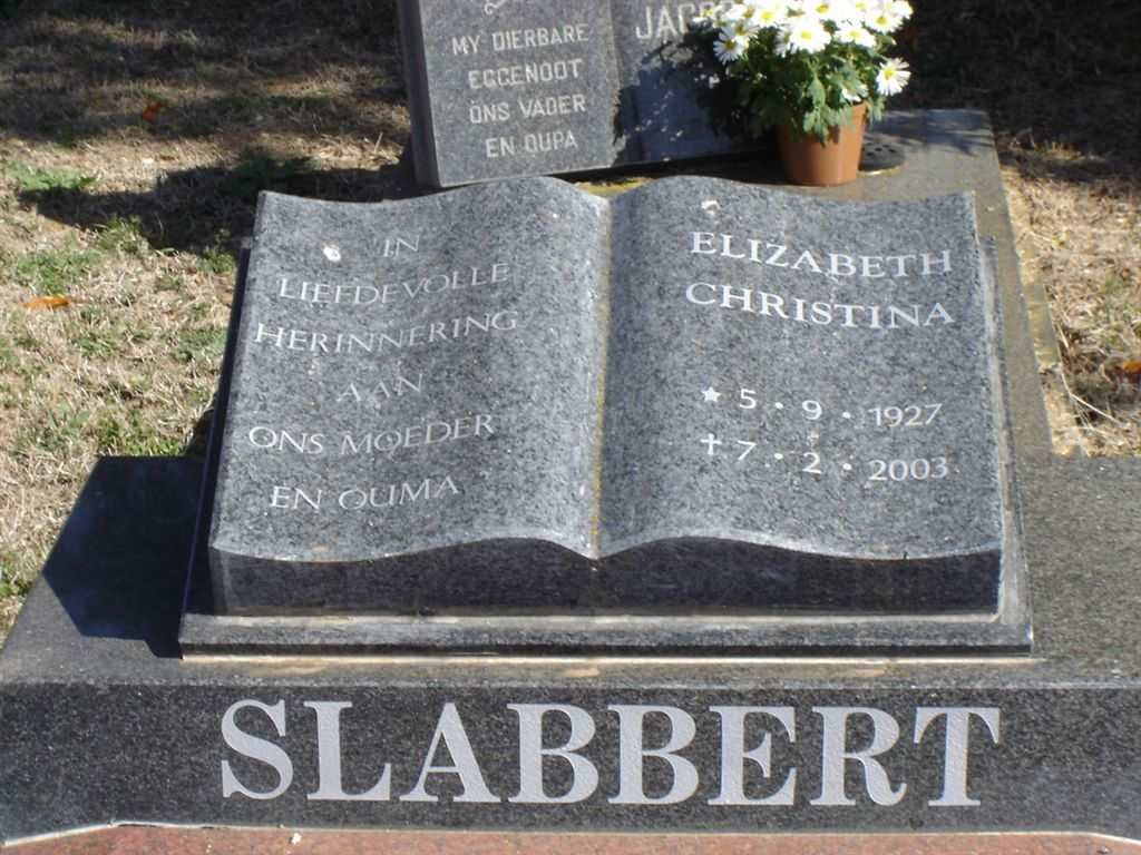SLABBERT Elizabeth Christina 1927-2003
