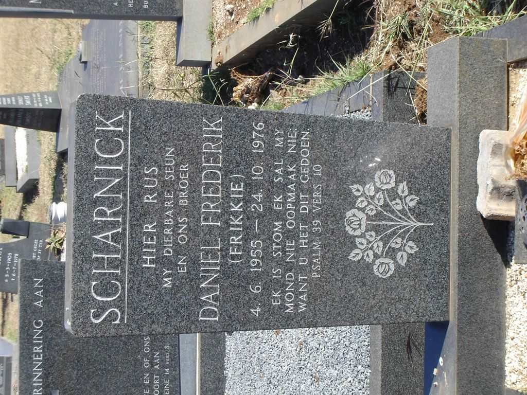 SCHARNICK Daniel Frederik 1955-1976