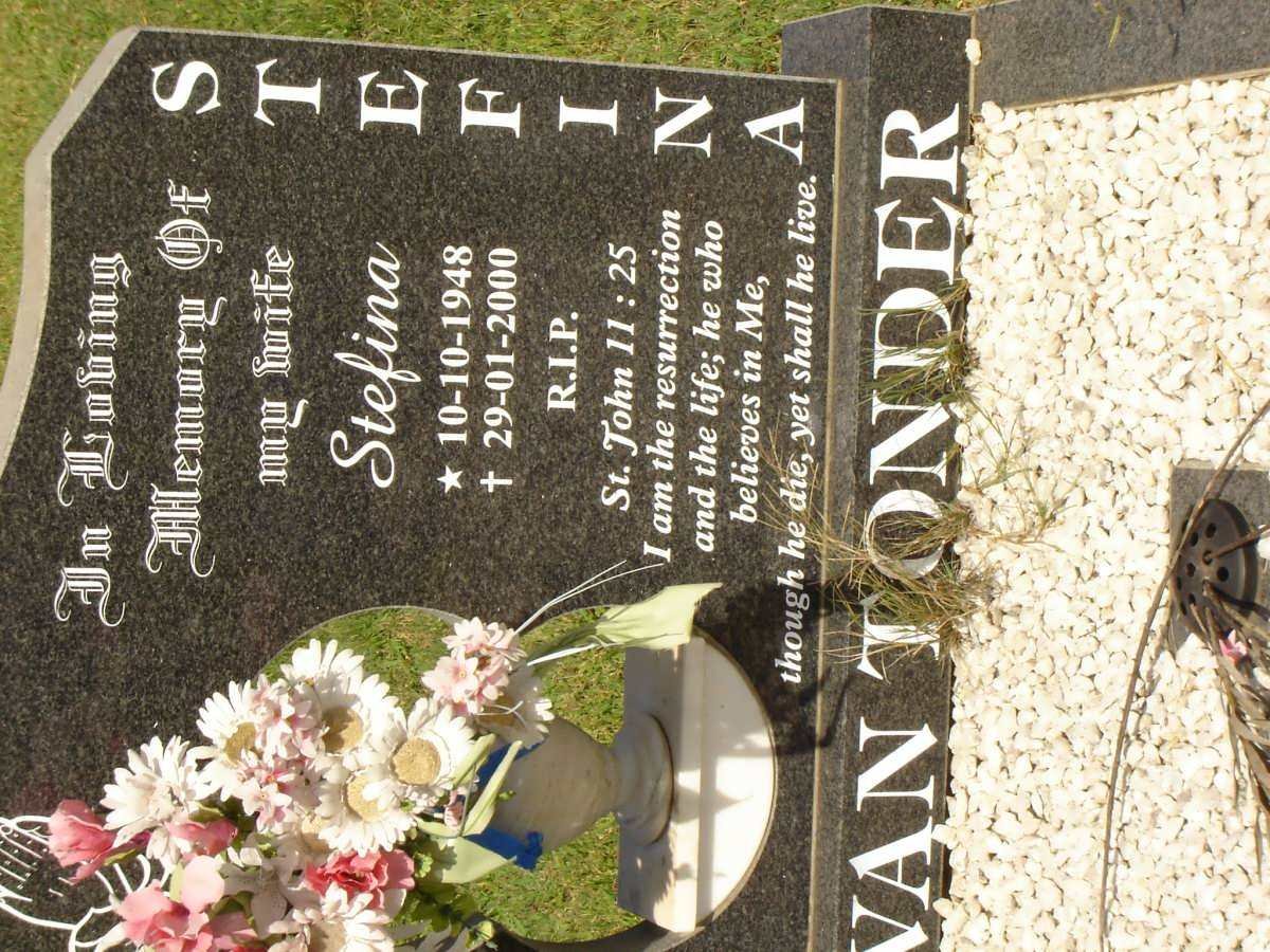 TONDER Stefina, van 1948-2000