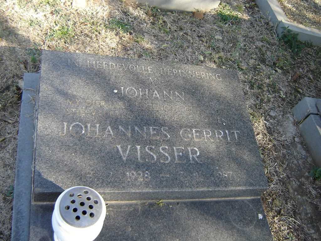 VISSER Johannes Gerrit 1928-1987