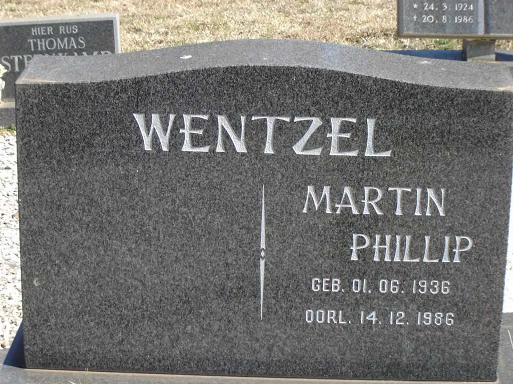 WENTZEL Martin Phillip 1936-1986