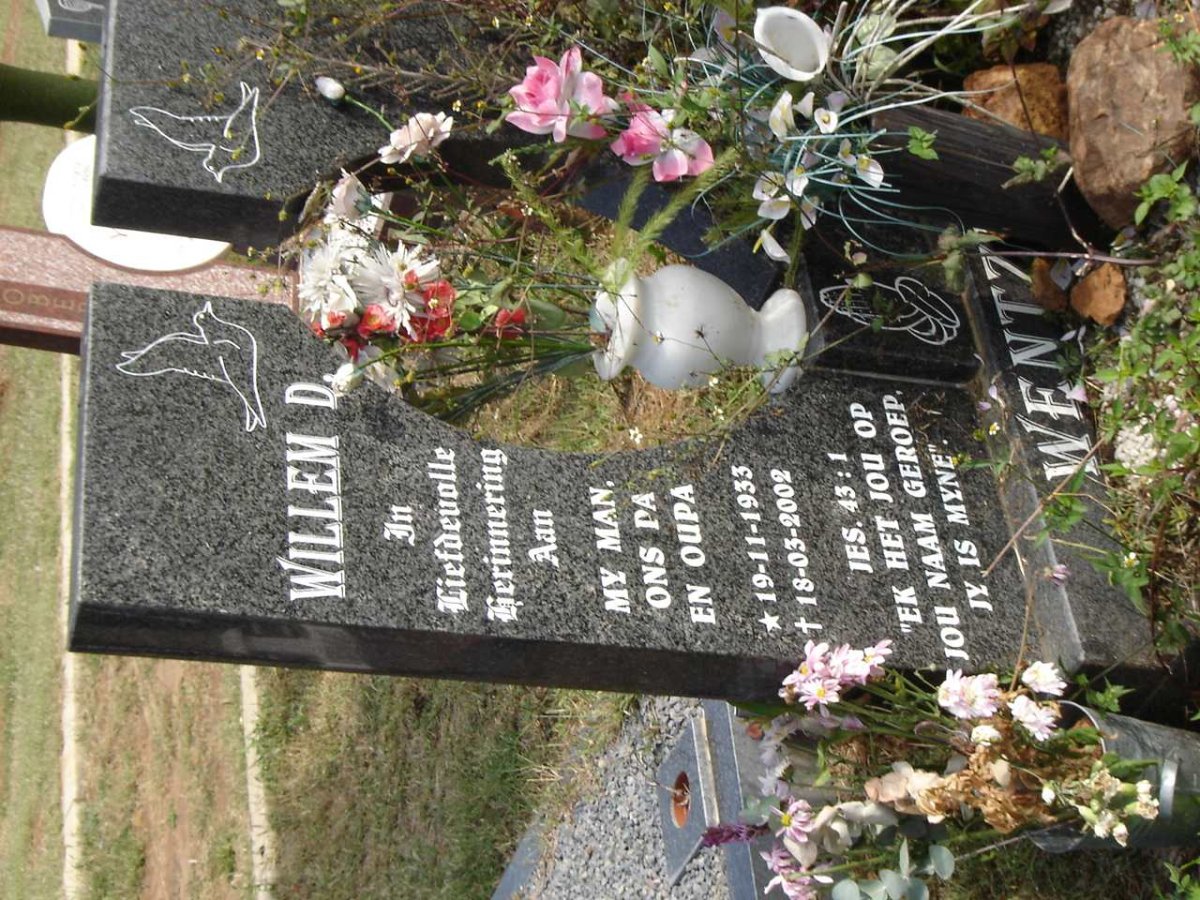 WENTZEL Willem D. 1933-2002