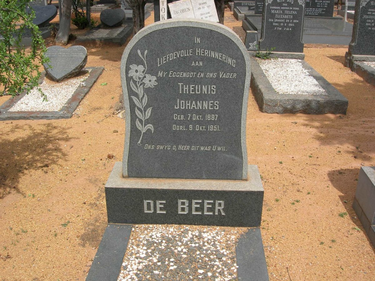 BEER Theunis Johannes, de 1887-1951