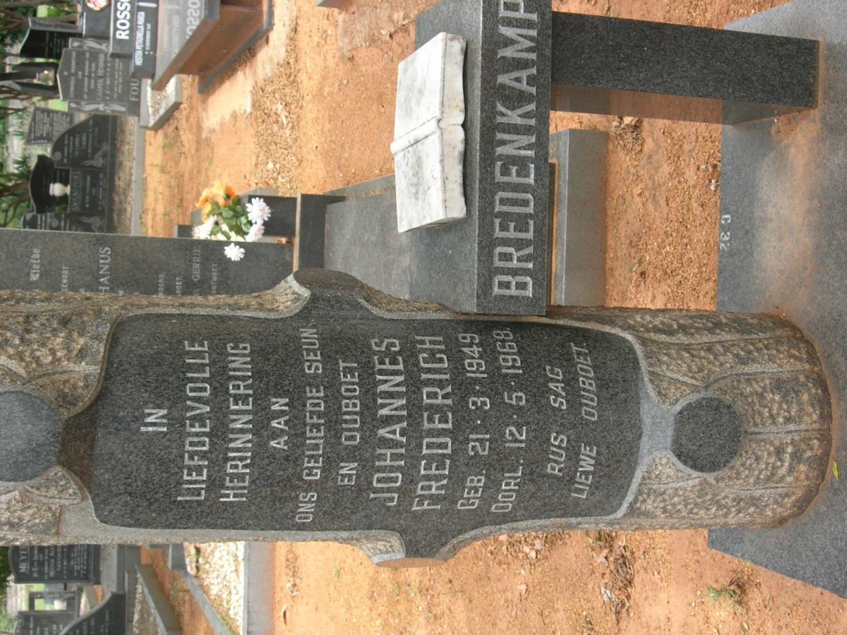 BREDENKAMP Johannes Frederich 1949-1968