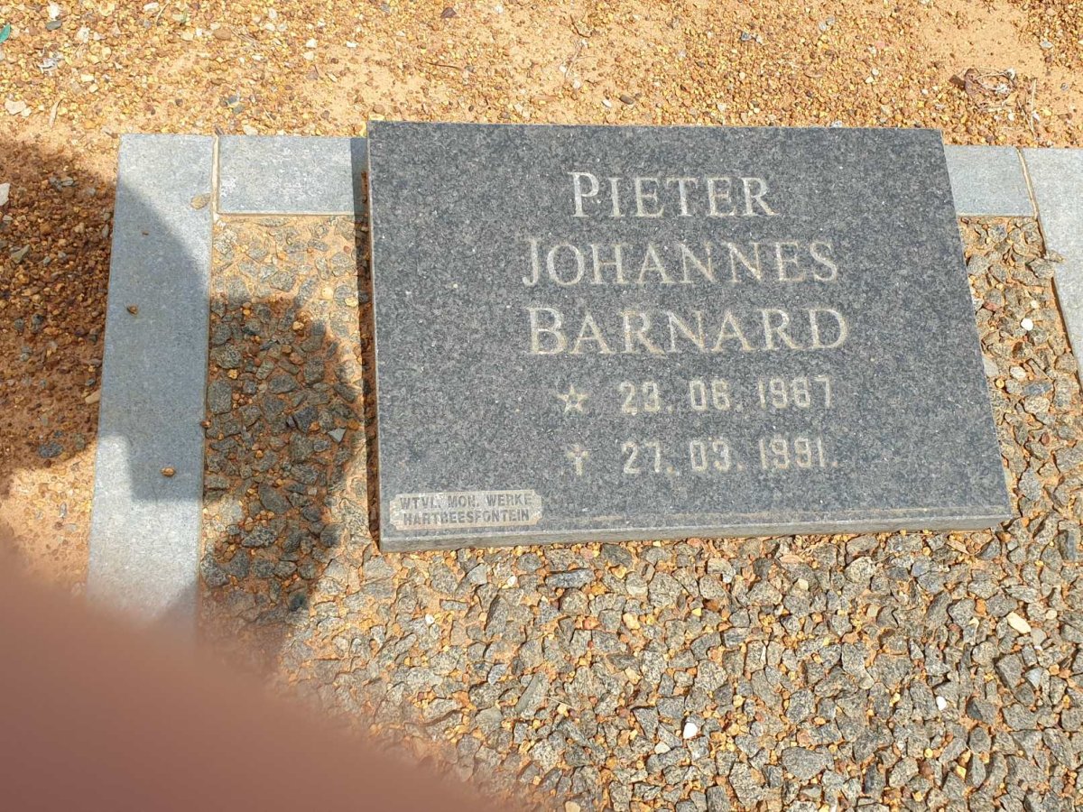 BARNARD Pieter Johannes 1967-1991