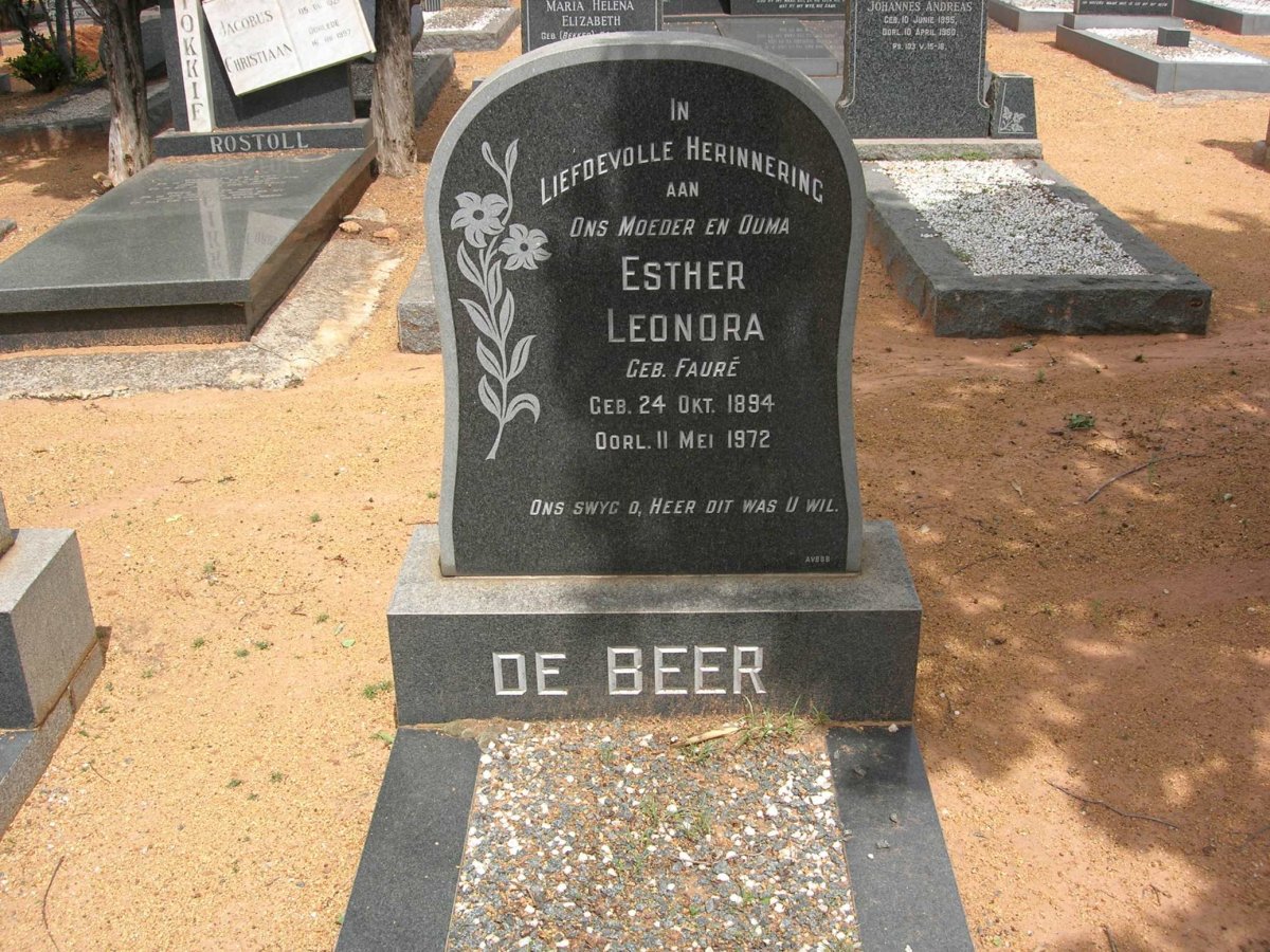 BEER Esther Leonora, de nee FAURE 1894-1972