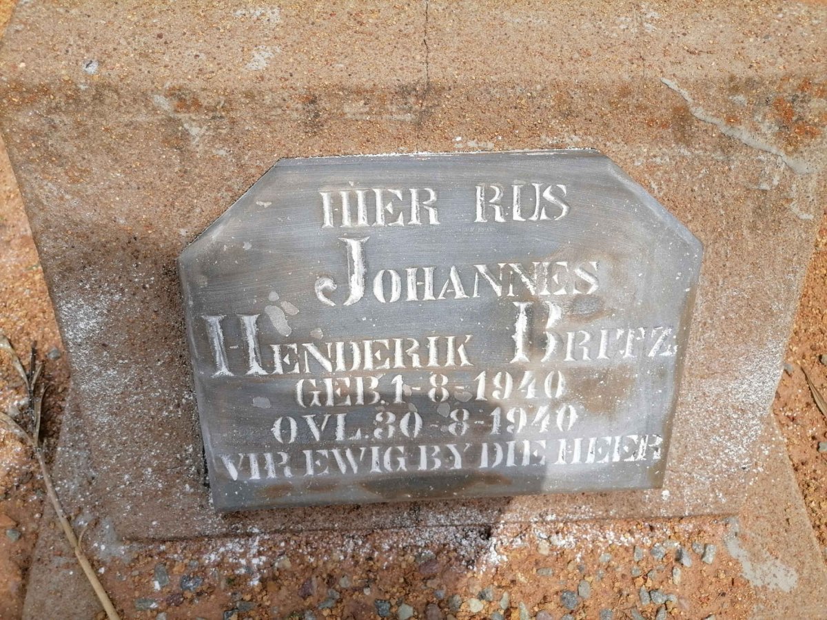 BRITZ Johannes Henderik 1940-1940