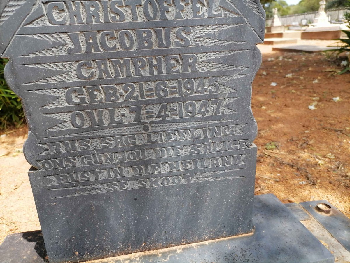 CAMPHER Christoffel Jacobus 1945-1947