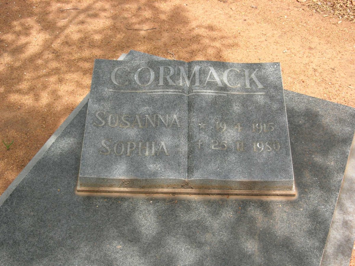 CORMACK Susanna Sophia 1918-1980