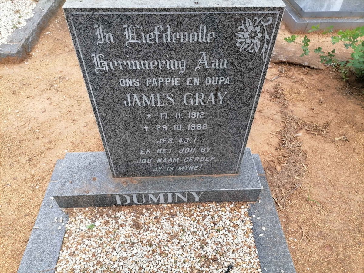 DUMINY James Gray 1912-1988