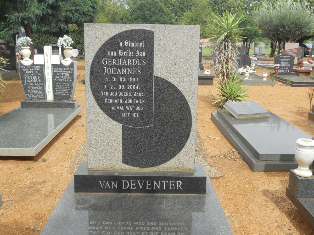 DEVENTER Gerhardus Johannes, van 1967-2004