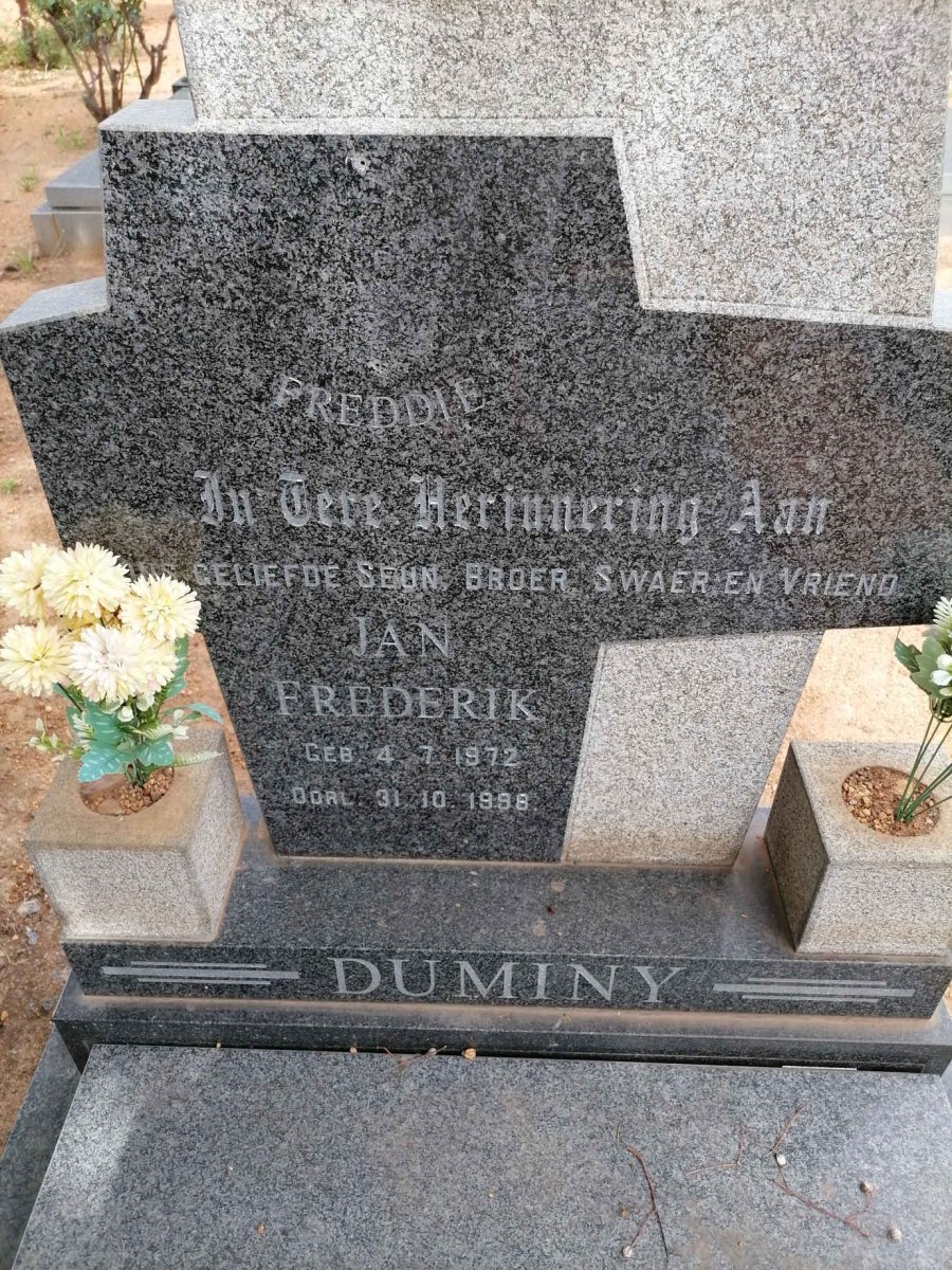 DUMINY Jan Frederik 1972-1998