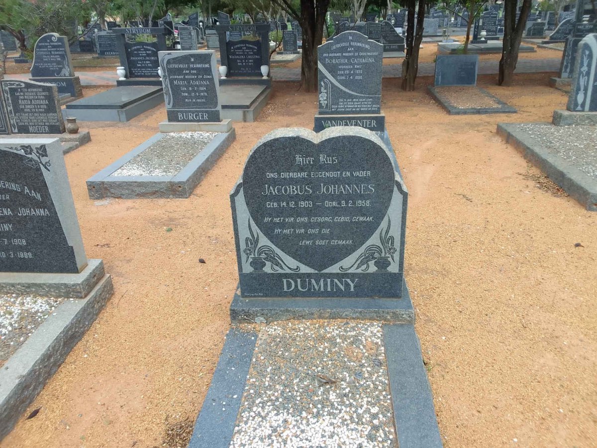 DUMINY Jacobus Johannes 1903-1958