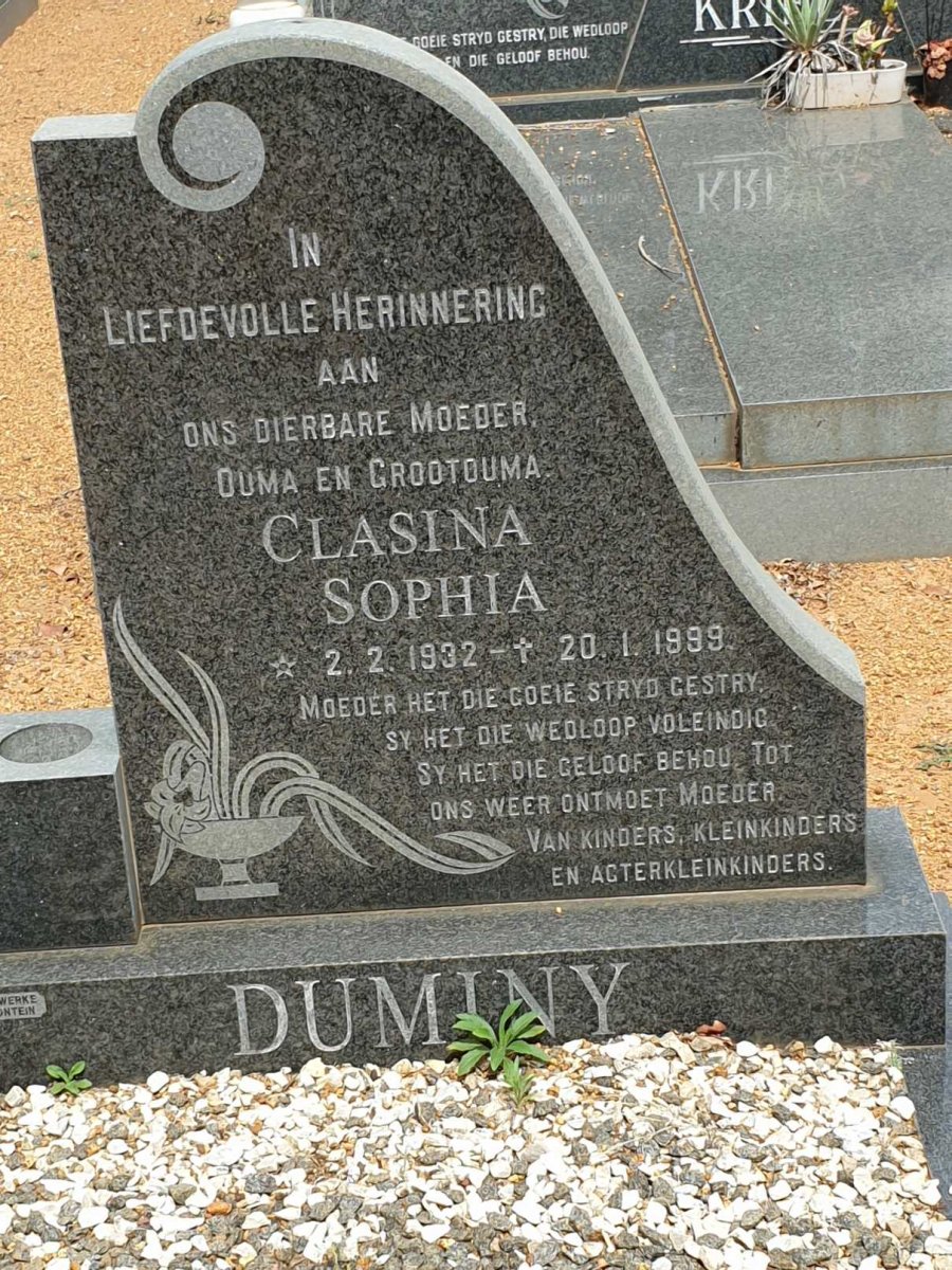DUMINY Clasina Sophia 1932-1999